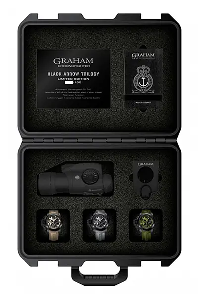 Graham Chronofighter Oversize Schwarz Pfeil Set