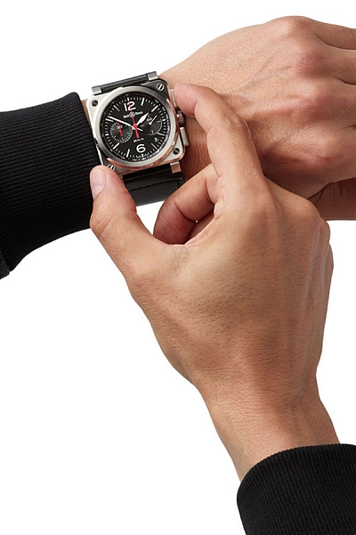 Bell & Ross Schwarzer Stahl BR0394-BLC-ST/SCA