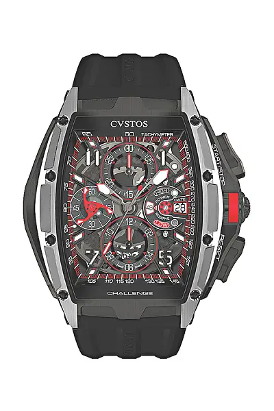 Cvstos Chrono Grau Brancard Schwarz Titan/Schwarz & Rot