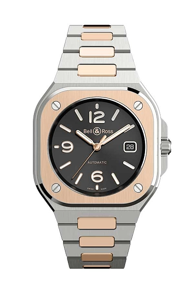 Bell & Ross BR 05 Schwarzer Stahl & Gold BR05A-BL-STPG/SSG