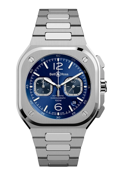 Bell & Ross BR 05 Chono Blau Stahl BR05C-BU-ST/SST