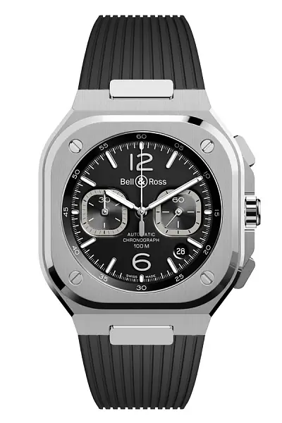 Bell & Ross BR 05 Chrono Schwarzer Stahl BR05C-BL-ST/SRB