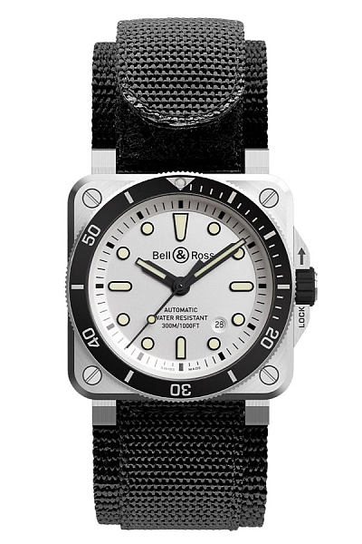 Bell & Ross BR03-92 Taucher Weiß BR0392-D-WH-ST/SRB