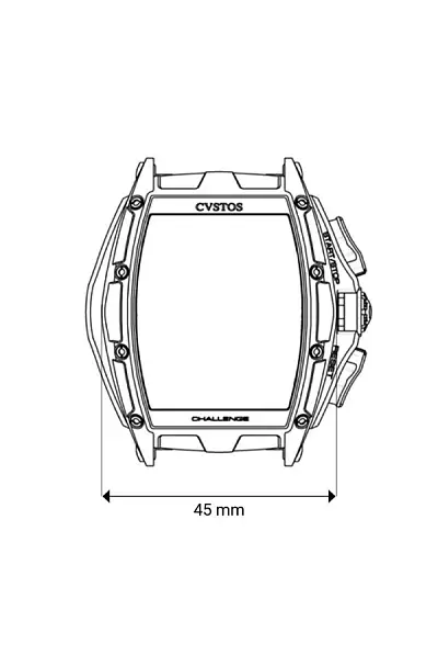 CVSTOS Chrono Schwarz Stahl/Schwarz-Rot B00107.4502005