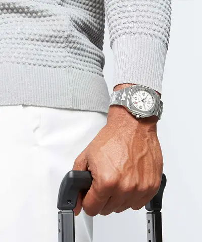 Bell & Ross BR 05 GMT Weiß BR05G-SI-ST/SST