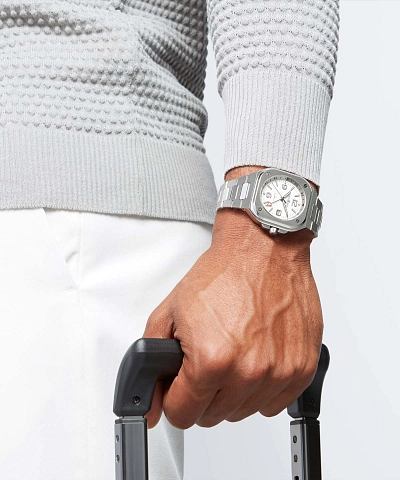 Bell & Ross BR 05 GMT Weiß BR05G-SI-ST/SST