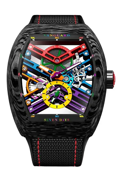 Franck Muller Vanguard Skeletone V 45 S6 SQT COL DRM CARBONE NR
