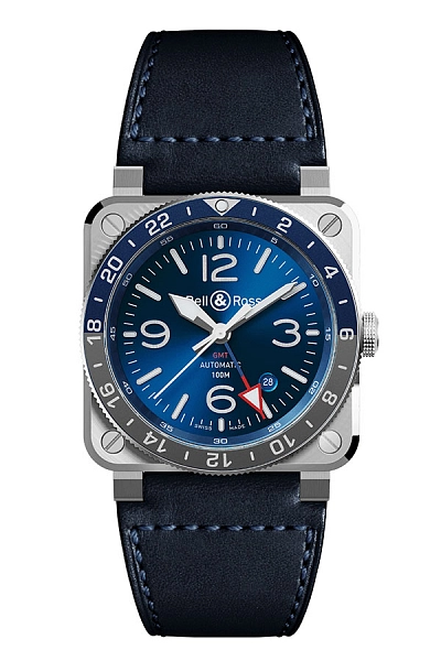 Bell & Ross BR 03-93 GMT Blau BR0393-BLU-ST/SCA