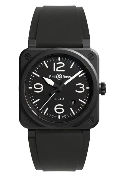 Bell & Ross BR 03 Schwarz Matt BR03A-BL-CE/SRB