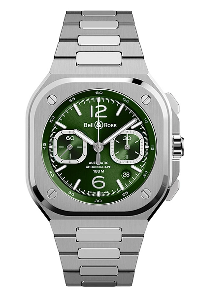 Bell & Ross BR 05 Chrono Grüner Stahl BR05C-GN-ST/SST