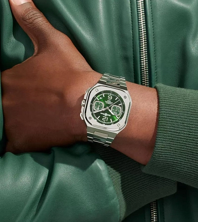 Bell & Ross BR 05 Chrono Grüner Stahl BR05C-GN-ST/SST