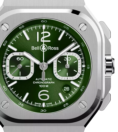 Bell & Ross BR 05 Chrono Grüner Stahl BR05C-GN-ST/SST