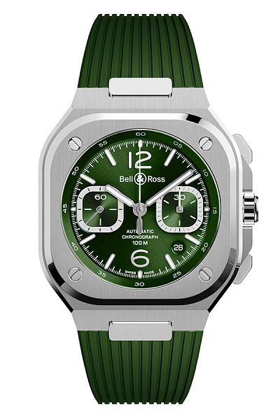 Bell & Ross BR 05 Chrono Grüner Stahl BR05C-GN-ST/SRB