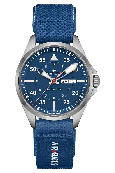 Hamilton Khaki Aviation Pilot Day Date Auto - Air - Glaciers Edition H64655941