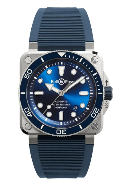 Bell & Ross BR 03 Diver Blau Stahl BR03A-D-BLU-ST/SRB