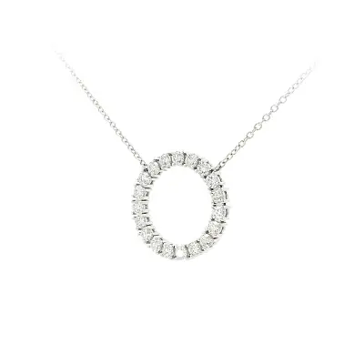 Zeitlose Halskette aus Weißgold mit Diamanten