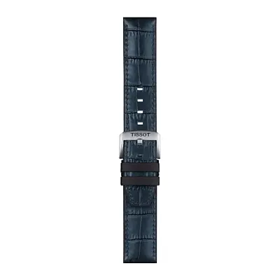Tissot blaues kautschuk- und lederarmband 22 mm T852.046.765