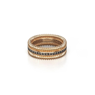 Goldring Baraka mit schwarzen Diamanten AN334201