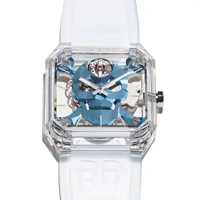 Bell & Ross BR-01 Cyber Skull Sapphire Ice Blue BR01-CSKBLU-SAPHIR