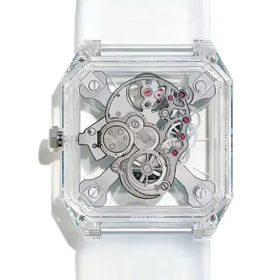 Bell & Ross BR-01 Cyber Skull Sapphire Ice Blue BR01-CSKBLU-SAPHIR
