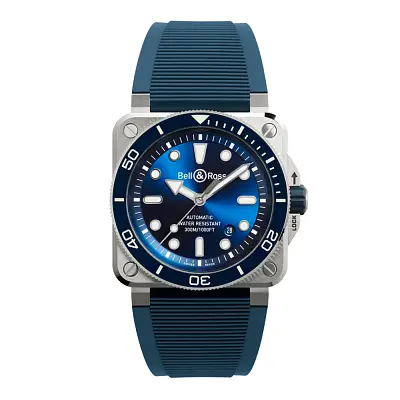 Bell & Ross BR 03 Diver Blau Stahl BR03A-D-BLU-ST/SRB