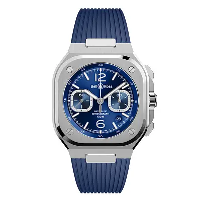 Bell & Ross BR 05 Chrono Stahlblau BR05C-BLU-ST/SRB