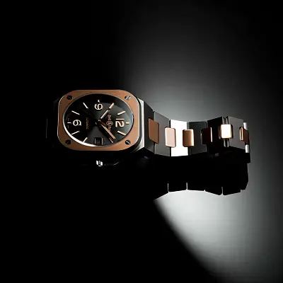 Bell & Ross BR 05 Schwarzer Stahl & Gold BR05A-BL-STPG/SSG