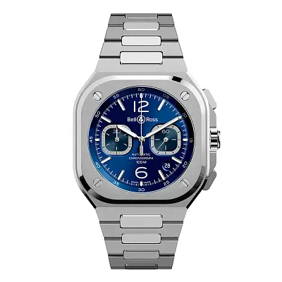Bell & Ross BR 05 Chono Blau Stahl BR05C-BU-ST/SST