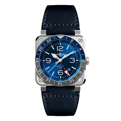 Bell & Ross BR 03-93 GMT Blau BR0393-BLU-ST/SCA