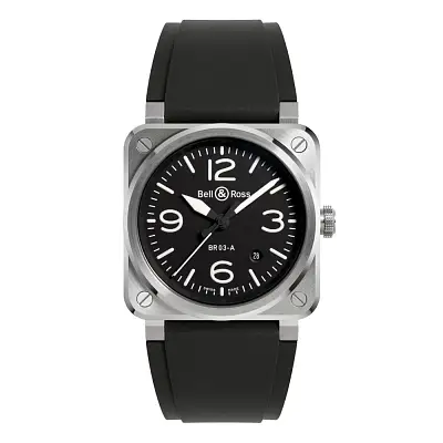 Bell & Ross Neu BR-03 Schwarzer Stahl BR03A-BL-ST/SRB