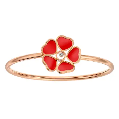 Gold Chopard Happy Hearts Blumen Armband 85A085-5803