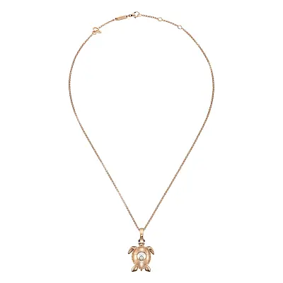 Gold Chopard Happy Diamonds Schildkröte Halskette 79A187-5001