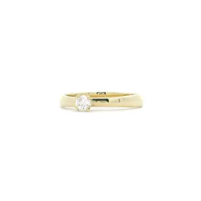 Verlobungsring aus Gelbgold mit 0,14 ct Diamant