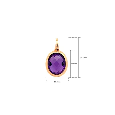 Goldanhänger mit ovalem Amethyst