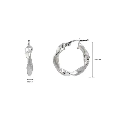 Creolen aus Weißgold mit Organischem Wellen-Design