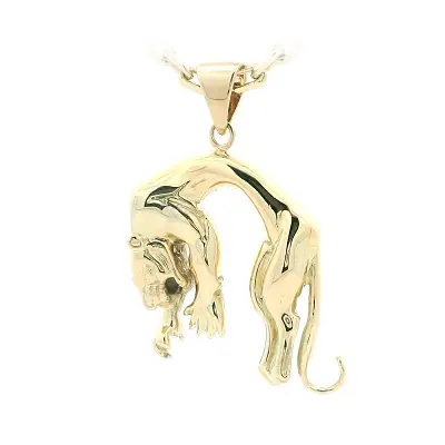 Goldener Panther-Anhänger aus 14K Gold