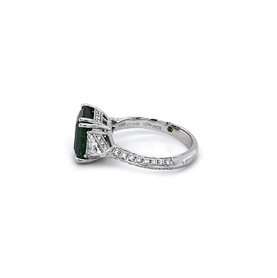Goldring mit Smaragd und Diamanten