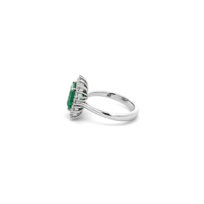 Goldring mit Smaragd und Diamanten