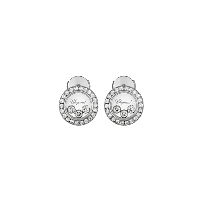 Gold-Ohrringe Chopard Happy Diamonds 83A018-1201