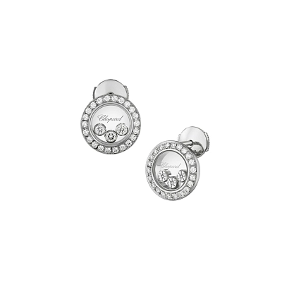 Gold-Ohrringe Chopard Happy Diamonds 83A018-1201