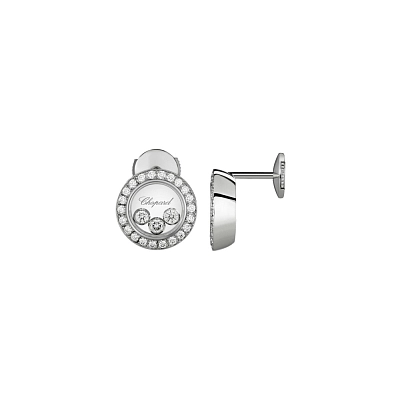 Gold-Ohrringe Chopard Happy Diamonds 83A018-1201