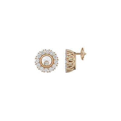 Gold-Ohrringe Chopard Happy Hearts 83A609-5001