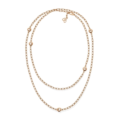 Gold Chopard Happy Diamonds Halskette 81A117-5001