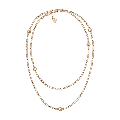 Gold Chopard Happy Diamonds Halskette 81A117-5001