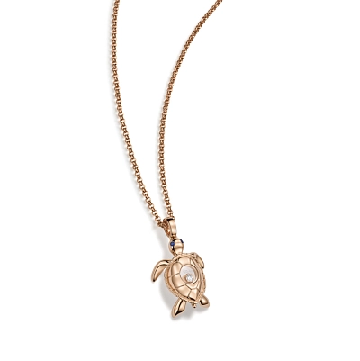 Gold Chopard Happy Diamonds Schildkröte Halskette 79A187-5001