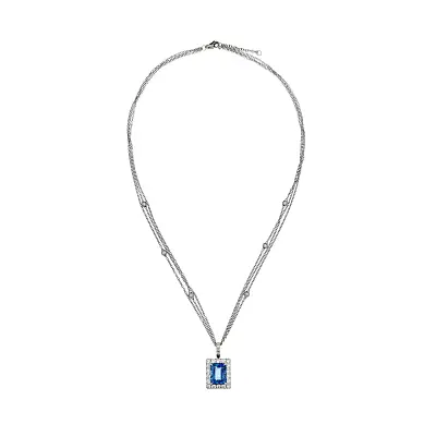 Glänzender Aquamarin in Kombination mit Diamantglanz - Luxus-Halskette