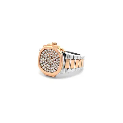 Goldener Herrenring mit Diamanten