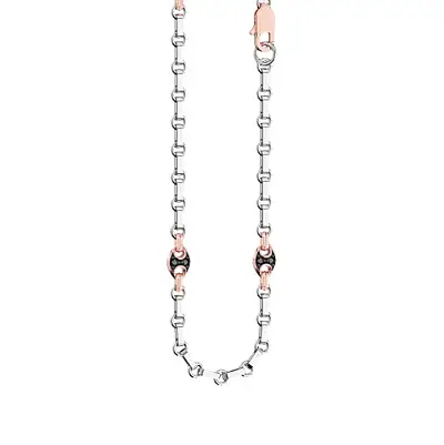 Gold Herrenkette mit schwarzen Diamanten