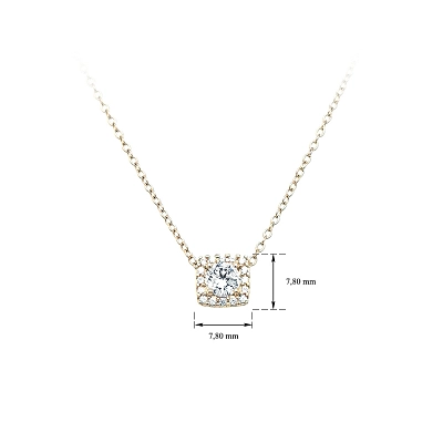Goldhalskette mit Zirkonen