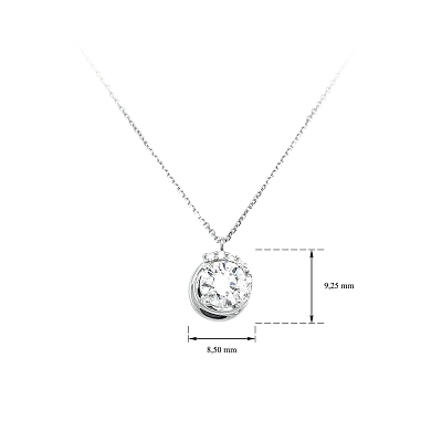 Halskette mit Zirkonen aus Weißgold